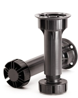 Picior cilindric negru H100...