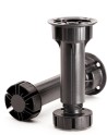 Picior cilindric negru H100 pentru mobilier