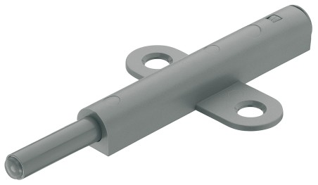 Mecanism deschidere prin apăsare (push to open) plastic gri cu tampon de cauciuc